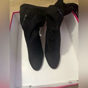 Vince Camuto Cheera stretch microsuede Black Over-the-Knee Boots